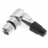 Angled Female 3 Pins XLR Connector Silver