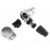 Angled 90° Female 3 Pins XLR Connector Silver Ø7mm