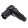 Angled Male 3 Pins XLR Connector Black
