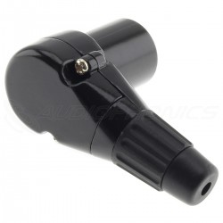 Angled Male 3 Pins XLR Connector Black