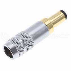 Male Jack DC 5.5/2.1mm Connector Gold Plated Ø6mm