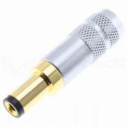 Male Jack DC 5.5/2.5mm Connector Gold Plated Ø6mm