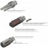 FURUTECH CF-602F NCF Female XLR Connector Rhodium Plated Copper NCF Alpha Process Ø10mm