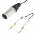 Câble Casque Symétrique XLR 4 Pins Mâle vers 2x Jack 3.5mm Mono Mâle Cuivre Plaqué Argent 1.5m