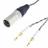 Male XLR 4 Pins to 2x Mono Male Jack 3.5mm Balanced Headphone Cable Silver Plated Copper 1.5m