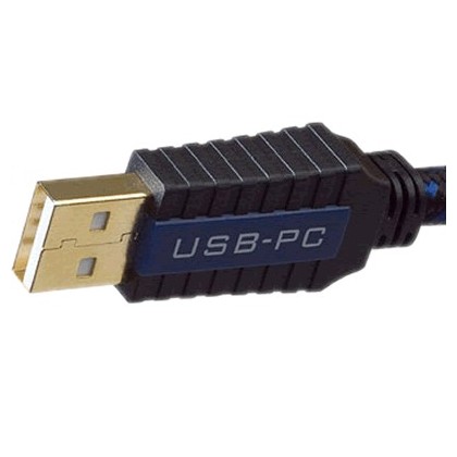 Pangea USB-PC Câble USB-A Male/USB-B Male 2.0 Plaqué Or 24k 1.5m