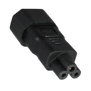 Adaptateur secteur IEC C14 3 pôles vers IEC C5 mickey 3 pôles