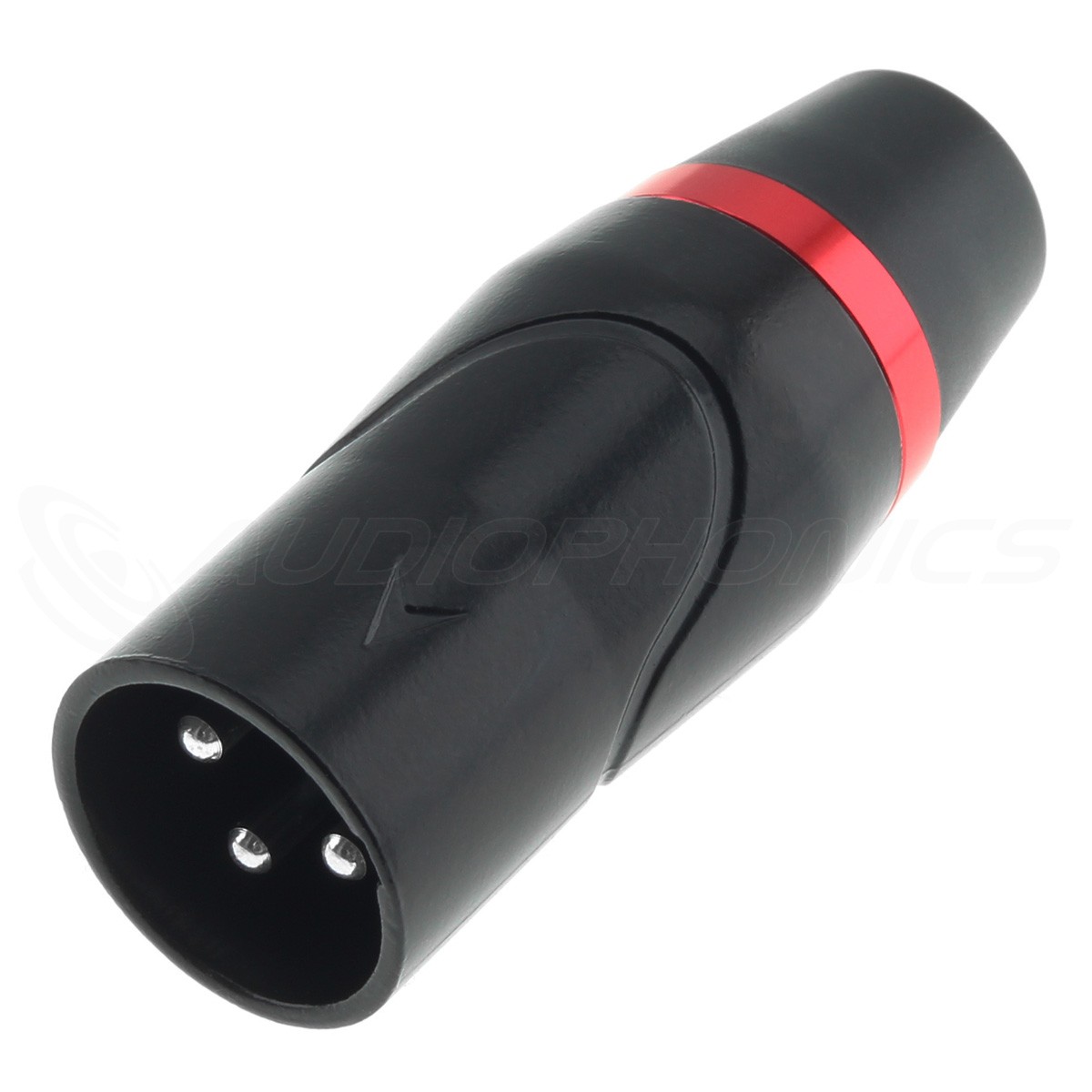 Male XLR Connector 3 Pins Ø8mm Black