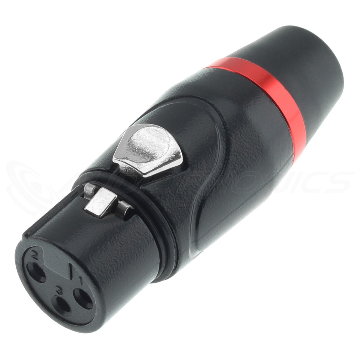 Connecteur XLR Femelle 3 Pôles Ø8mm Noir