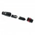 Female XLR Connector 3 Pins Ø8mm Black