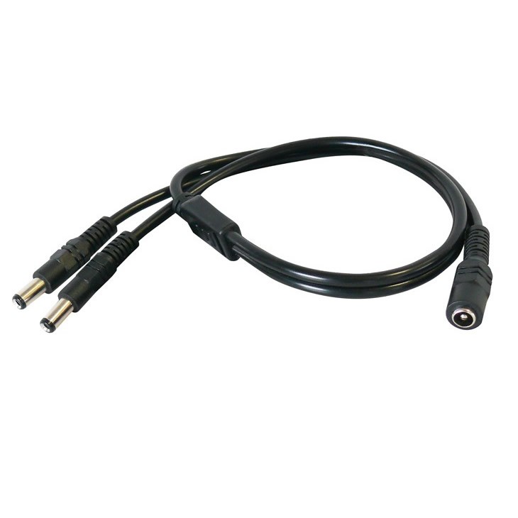 Doubler Power cable Jack 2x 5.5 / 2.1mm 0.5m