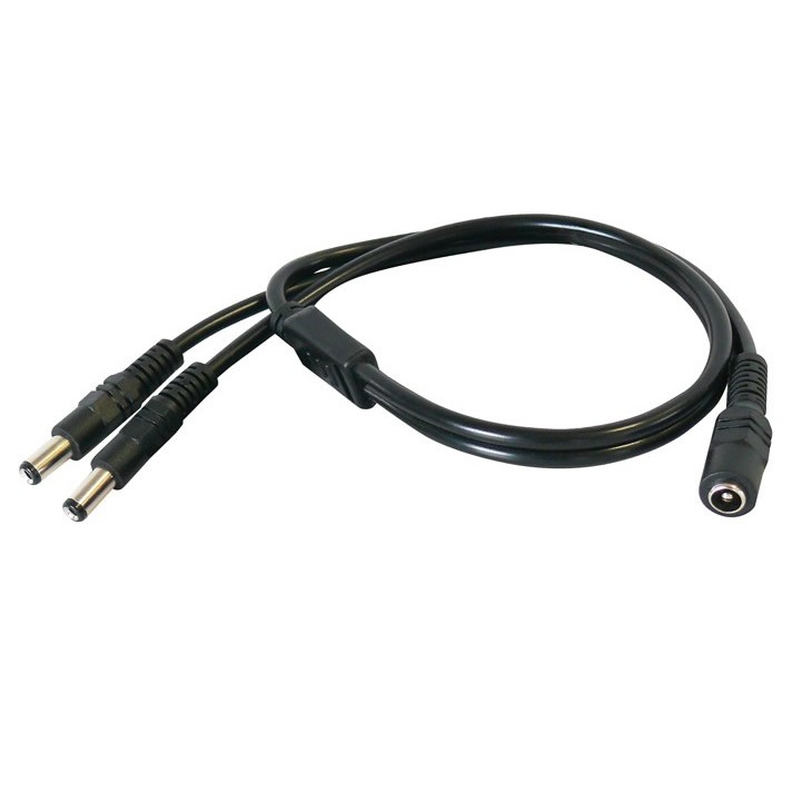 Dual Power Supply Cable Jack DC 5.5/2.1mm 0.4m - Audiophonics