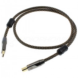 ATAUDIO Male USB-A to Male USB-B Cable Gold Plated OFC Copper 0.75m