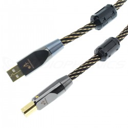 ATAUDIO Câble USB-A Mâle vers USB-B Mâle Cuivre OFC Plaqué Or 1m