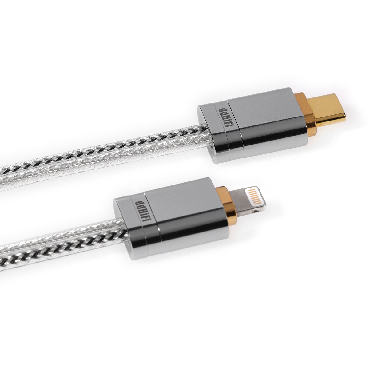 DD MFI09S Male USB-C to Male Lightning OTG Cable Silver / OFC Copper 50cm