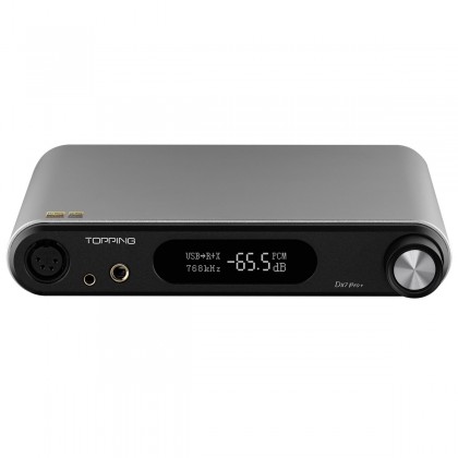 TOPPING DX7 PRO+ Balanced DAC Headphone Amplifier ES9038Pro Bluetooth 5.0 aptX HD LDAC 32bit 768kHz DSD512 Silver