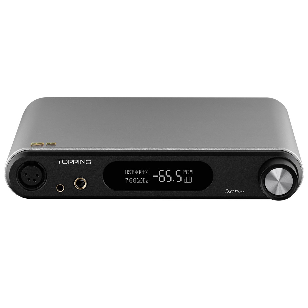 TOPPING DX7 PRO+ Balanced DAC Headphone Amplifier ES9038Pro Bluetooth 5.0 aptX HD LDAC 32bit 768kHz DSD512 Silver