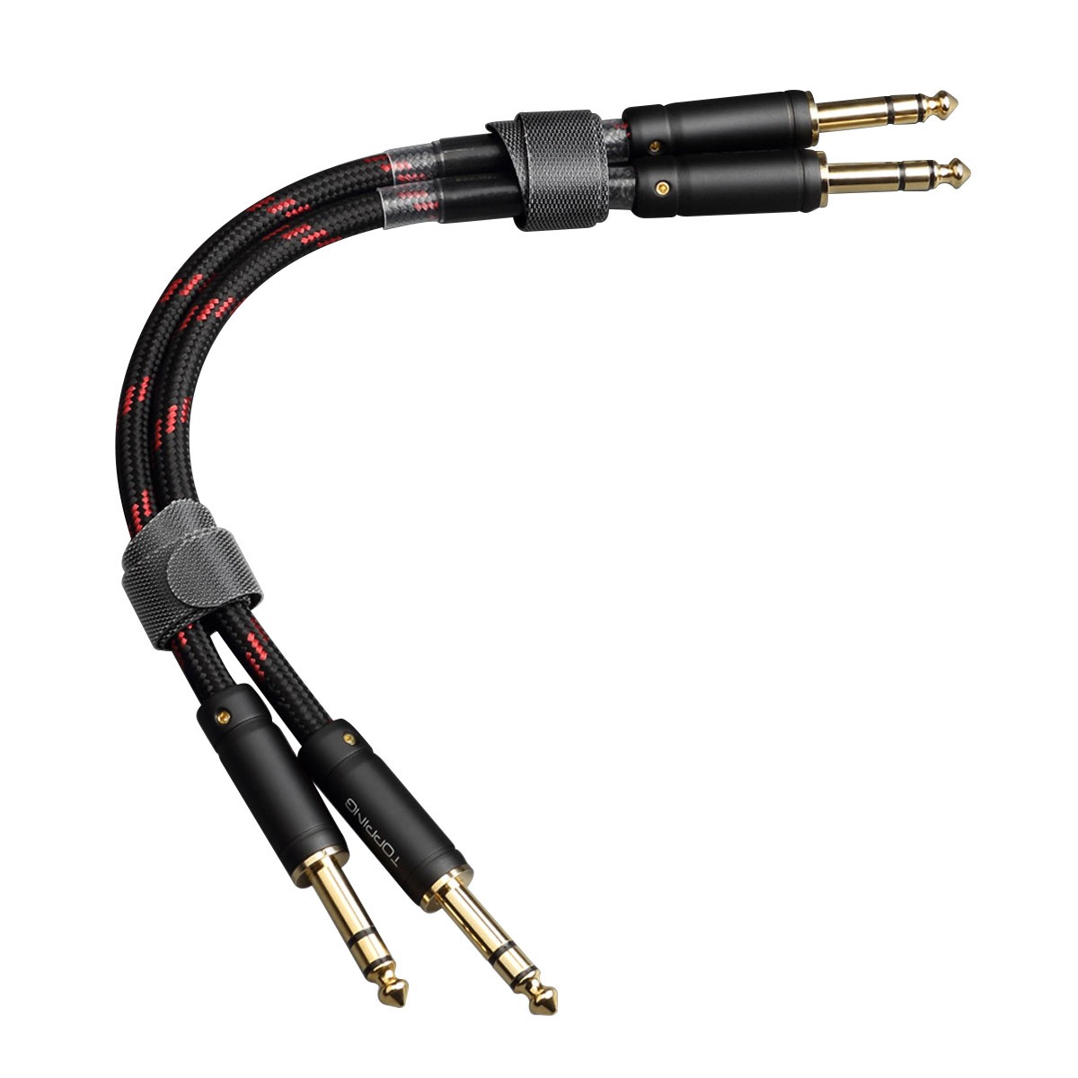 [GRADE A] TOPPING TCT1 Balanced Jack 6.35mm TRS Interconnect Cables OCC Copper 25cm (Pair)