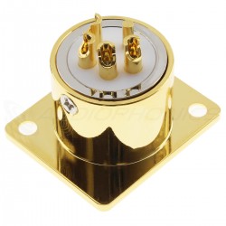 VIBORG CF04G Female 4 Pin XLR Plug Pure Copper Silver / 24k Gold Plated
