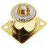 VIBORG CF204G Female 4 Pin XLR Plug Pure Copper Silver / 24k Gold Plated
