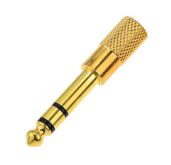 3.5mm Female to 6.35mm male Gold Plated Stereo Jack Adapter