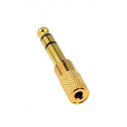 3.5mm Female to 6.35mm male Gold Plated Stereo Jack Adapter 