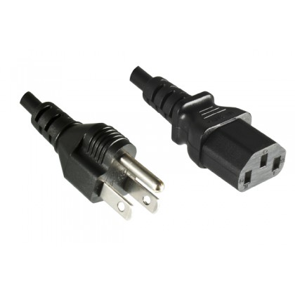 Câble Secteur US 5-15P vers IEC C13 3x 1.31mm² 1.8m