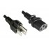 Câble Secteur US 5-15P vers IEC C13 3x2.08mm² 1.8m