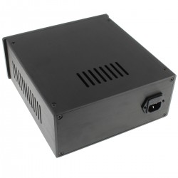 100% Aluminium DIY Box / Case angled corners 227x208x89mm Black