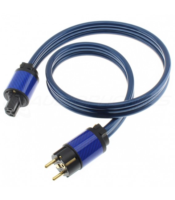 AC HiFi Audiocrast IEC C13 / C15 Power Connector - Schuko Plug To Male Copper Cable Connector (UK 3-Prong)