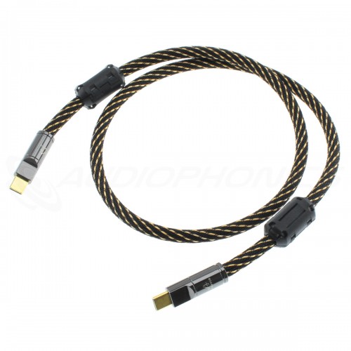 Câble USB-C Mâle vers USB-C Mâle Plaqué Or 2m - Audiophonics