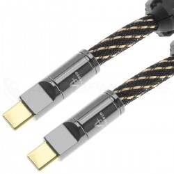 ATAUDIO L-4E6S Câble USB-C Mâle vers USB-C Mâle Cuivre OFC Plaqué Or 0.75m