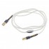 ATAUDIO SILVER Male USB-A to Male USB-B Cable Pure OCC Silver 0.75m
