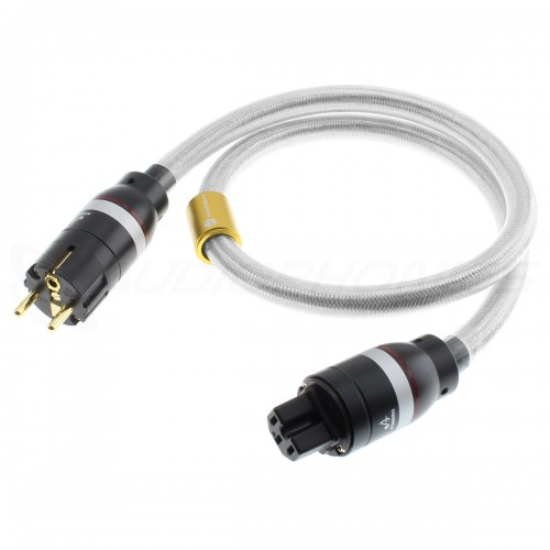 Audiophonics - AUDIOPHONICS STEALTH Câble Secteur Schuko C7 Cuivre OFC  Blindé 3x3.5mm² 1.5m
