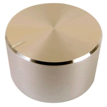 Knob Aluminum Notched Shaft 30×17mm Ø6mm Silver
