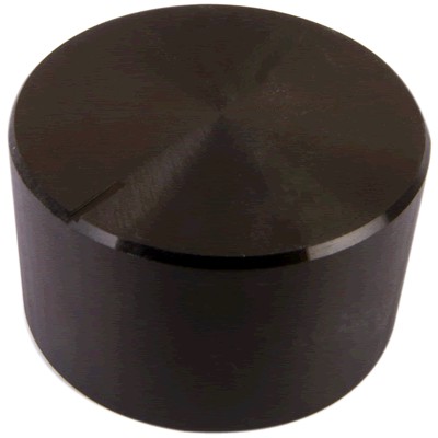 Bouton Aluminium Axe Cranté 30×17mm Ø6mm Noir