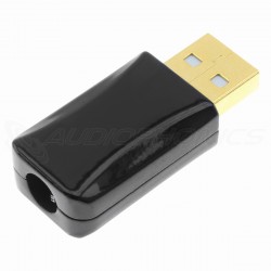 Male USB-A Connector Gold Plated Ø7mm Black