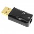 Male USB-A 2.0 Connector 3µ 24k Gold Plated Ø6.8mm Black