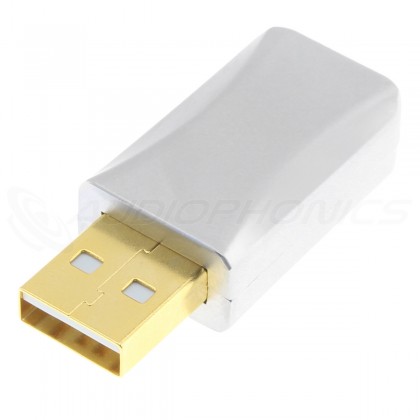 Male USB-A 2.0 Connector 24k 3µ Gold Plated Ø6.8mm Silver