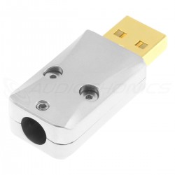 Connecteur USB-A 2.0 Mâle Plaqué Or 24k 3µ Ø6.8mm Argent