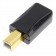 Male USB-B 2.0 Connector 3µ 24k Gold Plated Ø6.8mm Black