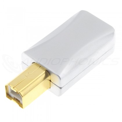 Male USB-B 2.0 Connector 24k 3µ Gold Plated Ø6.8mm Silver