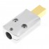 Male USB-B 2.0 Connector 24k 3µ Gold Plated Ø6.8mm Silver