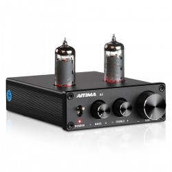 AIYIMA TUBE-A3 Stereo Tube Preamplifier 2x 6K4 NE5532 OPA Black