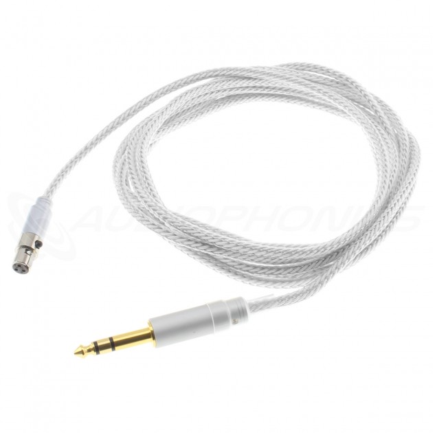 Audiophonics - 1877PHONO CALI WHITE 6.35-MINI XLR Câble pour Casque Jack  6.35mm / Mini XLR Blanc 3m