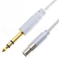 1877PHONO CALI WHITE 6.35-MINI XLR Câble pour Casque Jack 6.35mm / Mini XLR Blanc 3m