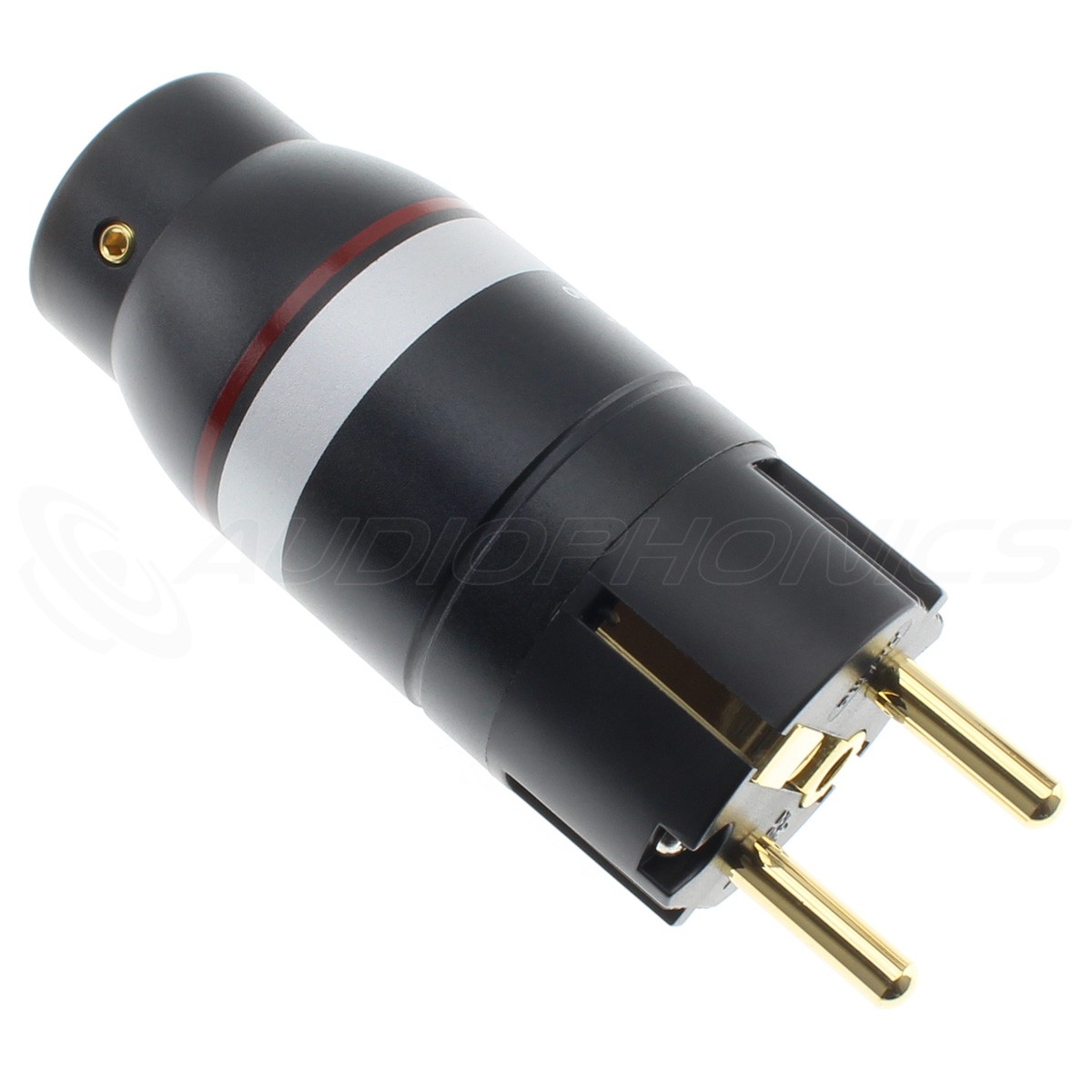 ATAUDIO BLACK-AT Schuko Type E/F Power Connector Gold Plated Ø19mm