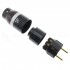 ATAUDIO BLACK-AT Schuko Type E/F Power Connector Gold Plated Ø19mm