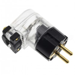 ATAUDIO SQ-7 Angled Power Connector Schuko Gold Plated Ø19mm