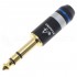 ATAUDIO AT-0T Jack 6.35mm TRS Connector Gold Plated Ø8mm Blue